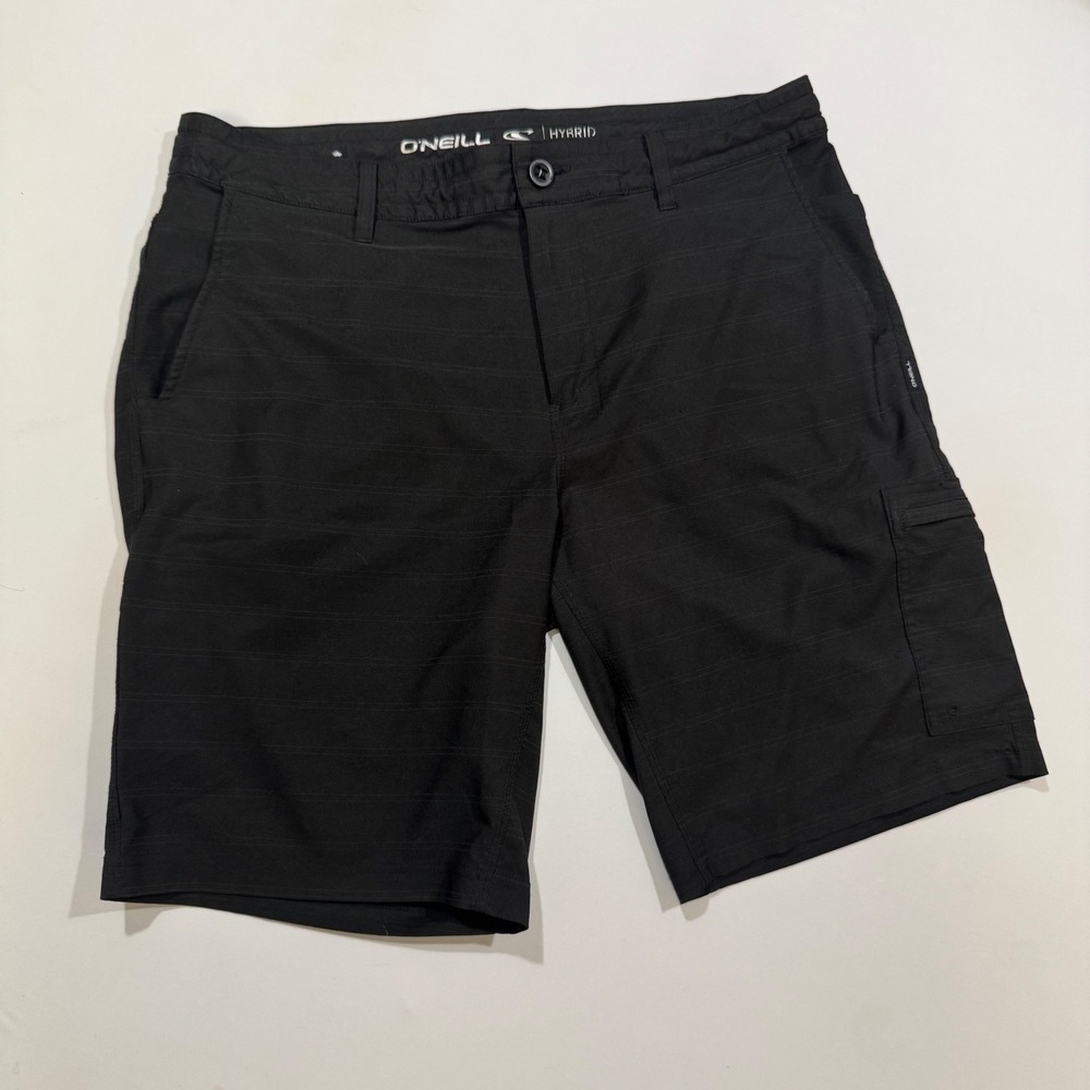 ONeill Hybrid Shorts Mens 36 Black Cargo Stretch Quick Dry Board Shorts RN85773